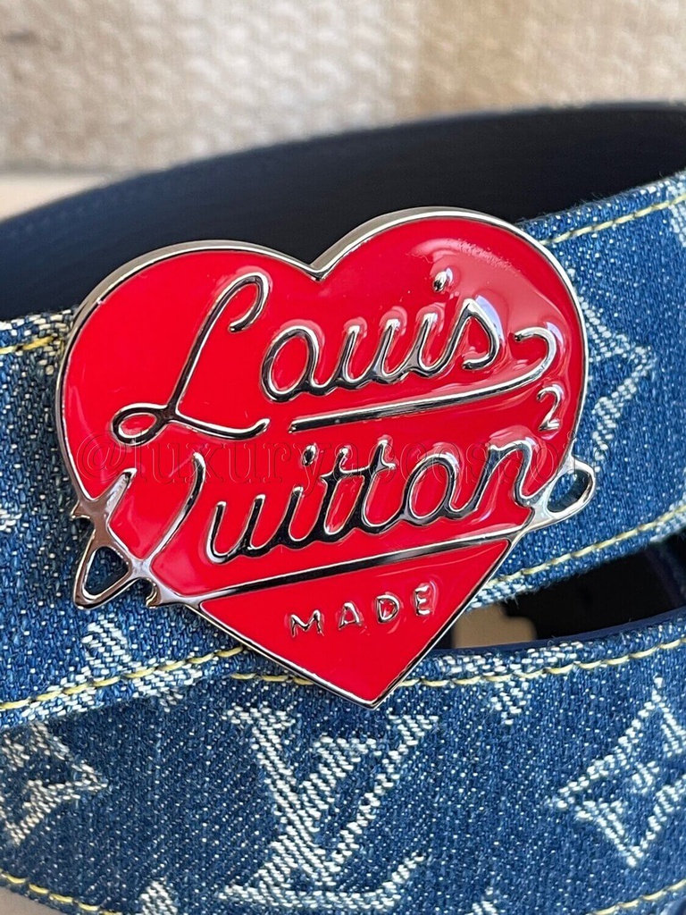100% Original Louis Vuitton Denim Gürtel Nigo reversible 100% Original Louis Vuitton Denim Gürtel Nigo reversible
